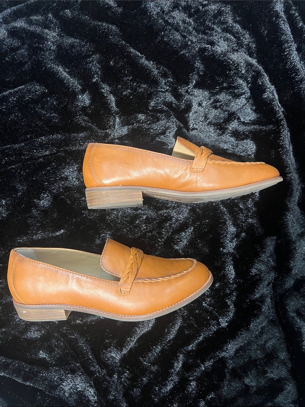 Earth Women's Cognac Leather Slip-On Loafers - Picture 3 of 10